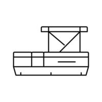 ponton boot lijn pictogram vectorillustratie vector