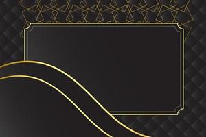 modern luxe abstract achtergrond met gouden lijn elementen elegant helling zwart achtergrond voor ontwerp vector