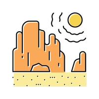 droogte land kleur pictogram vectorillustratie vector