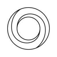 cirkel onmogelijk meetkundig vorm lijn icoon vector illustratie