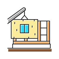 klaar muur voor het bouwen van huis kleur pictogram vectorillustratie vector