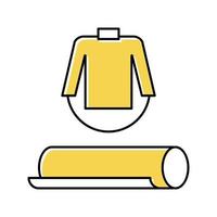 kleding textiel stof kleur pictogram vectorillustratie vector