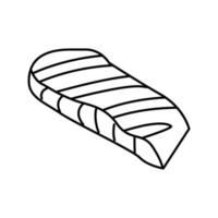 grill zalm lijn pictogram vectorillustratie vector