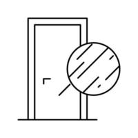 metalen materiaal deur lijn pictogram vectorillustratie vector