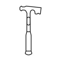 gipsplaat hamer gereedschap lijn icoon vector illustratie