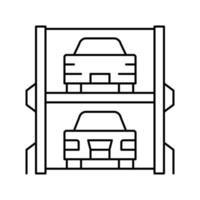 moderne multilevel parkeerlijn pictogram vectorillustratie vector