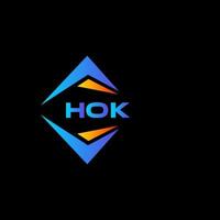 hok abstract technologie logo ontwerp Aan zwart achtergrond. hok creatief initialen brief logo concept. vector