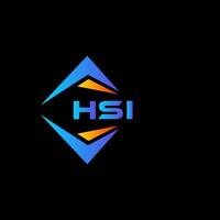 hsi abstract technologie logo ontwerp Aan zwart achtergrond. hsi creatief initialen brief logo concept. vector