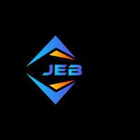 jeb abstract technologie logo ontwerp Aan zwart achtergrond. jeb creatief initialen brief logo concept. vector