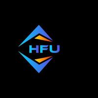 hfu abstract technologie logo ontwerp Aan zwart achtergrond. hfu creatief initialen brief logo concept. vector