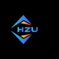 hzu abstract technologie logo ontwerp Aan zwart achtergrond. hzu creatief initialen brief logo concept. vector