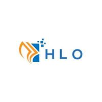 hlo creatief initialen groei diagram brief logo concept. hlo bedrijf financiën logo ontwerp.hlo credit reparatie accounting logo ontwerp Aan wit achtergrond. hlo creatief initialen groei diagram brief vector