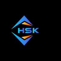 hsk abstract technologie logo ontwerp Aan zwart achtergrond. hsk creatief initialen brief logo concept. vector