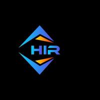 hir abstract technologie logo ontwerp Aan zwart achtergrond. hir creatief initialen brief logo concept. vector