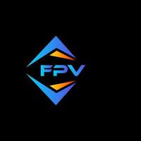 fpv abstract technologie logo ontwerp Aan zwart achtergrond. fpv creatief initialen brief logo concept. vector