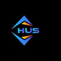 hus abstract technologie logo ontwerp Aan zwart achtergrond. hus creatief initialen brief logo concept. vector