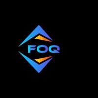 foq abstract technologie logo ontwerp Aan zwart achtergrond. foq creatief initialen brief logo concept. vector