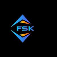 fsk abstract technologie logo ontwerp Aan zwart achtergrond. fsk creatief initialen brief logo concept. vector