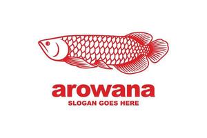 arowana vis logo ontwerp vector