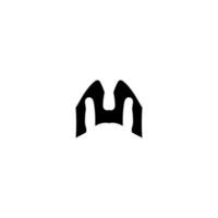 m icoon. gemakkelijk stijl m bedrijf poster achtergrond symbool. m merk logo ontwerp element. m t-shirt afdrukken. vector voor sticker.