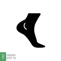 voet, enkel glyph icoon. solide stijl kan worden gebruikt voor web, mobiel, ui. pijn, heup, ortho, anatomie, lichaam, zorg concept. vector logo illustratie geïsoleerd Aan wit achtergrond. eps 10.
