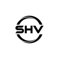 shv brief logo ontwerp in illustratie. vector logo, schoonschrift ontwerpen voor logo, poster, uitnodiging, enz.