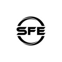 sfe brief logo ontwerp in illustratie. vector logo, schoonschrift ontwerpen voor logo, poster, uitnodiging, enz.