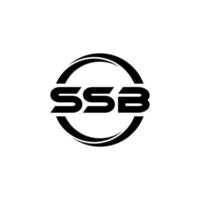 ssb brief logo ontwerp in illustratie. vector logo, schoonschrift ontwerpen voor logo, poster, uitnodiging, enz.