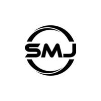 smj brief logo ontwerp in illustratie. vector logo, schoonschrift ontwerpen voor logo, poster, uitnodiging, enz.