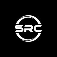 src brief logo ontwerp in illustratie. vector logo, schoonschrift ontwerpen voor logo, poster, uitnodiging, enz.