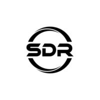 sdr brief logo ontwerp in illustratie. vector logo, schoonschrift ontwerpen voor logo, poster, uitnodiging, enz.