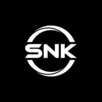 snk brief logo ontwerp in illustratie. vector logo, schoonschrift ontwerpen voor logo, poster, uitnodiging, enz.