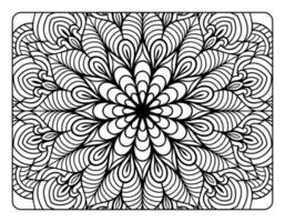 volwassen mandala kleur bladzijde, hand- getrokken bloemen mandala tekening kunst, mandala kleur bladzijde voor volwassen ontspanning vector