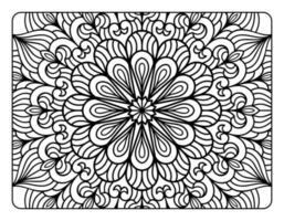 volwassen mandala kleur bladzijde, hand- getrokken bloemen mandala tekening kunst, mandala kleur bladzijde voor volwassen ontspanning vector