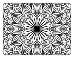 volwassen mandala kleur bladzijde, hand- getrokken bloemen mandala tekening kunst, mandala kleur bladzijde voor volwassen ontspanning vector