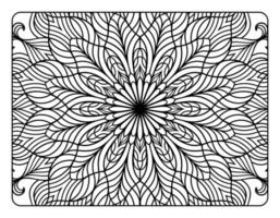 volwassen mandala kleur bladzijde, hand- getrokken bloemen mandala tekening kunst, mandala kleur bladzijde voor volwassen ontspanning vector