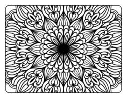 volwassen mandala kleur bladzijde, hand- getrokken bloemen mandala tekening kunst, mandala kleur bladzijde voor volwassen ontspanning vector