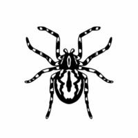 tarantula logo symbool. stencil ontwerp. dier tatoeëren vector illustratie.