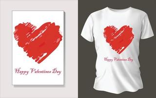 valentijnsdag dag speciaal tee overhemd ontwerp vector