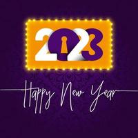 gelukkig nieuw jaar logo tekst ontwerp 2023 aantal ontwerp sjabloon vector illustratie