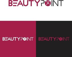 schoonheid punt logo voor luxe haar- salon en spa vector