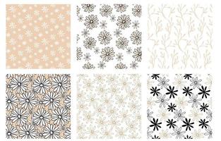 naadloos patroon met tekening madeliefje bloem veld. gemakkelijk ontwerp voor oppervlakte en textiel vector