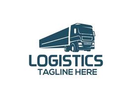 logistiek vrachtauto logo ontwerp vervoer uitdrukken lading vector sjabloon