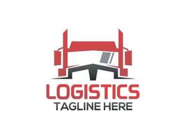 logistiek vrachtauto logo ontwerp vervoer uitdrukken lading vector sjabloon