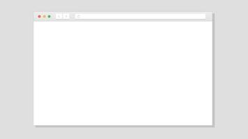 blanco web browser venster. modern website licht mode browser mockup voor bureaublad. vector illustratie.