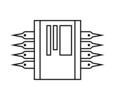 vector illustratie van lineair microschakeling