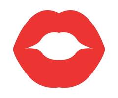 vector illustratie van vrouwen lippen met rood lippenstift