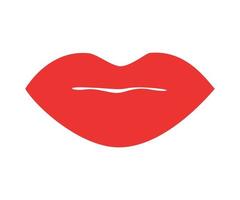 vector illustratie van vrouwen lippen met rood lippenstift