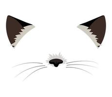 vector illustratie van kat masker