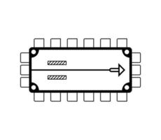 vector illustratie van lineair microschakeling